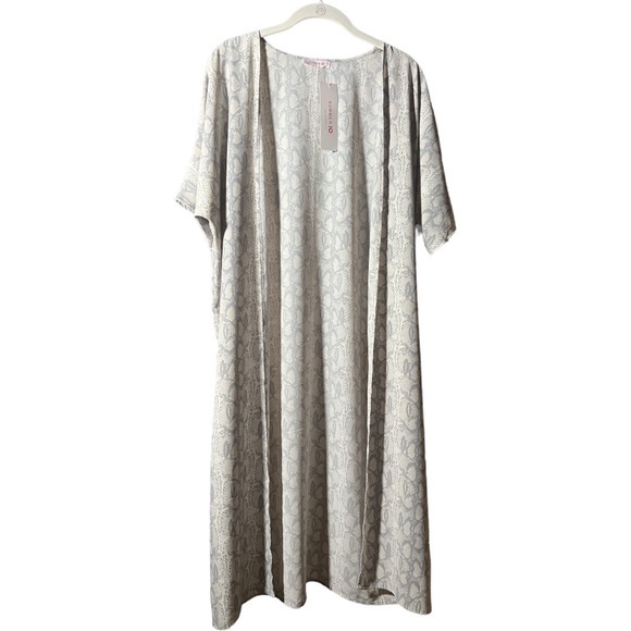 Summer 10 snake‎ print short sleeve kimono - Picture 2 of 4